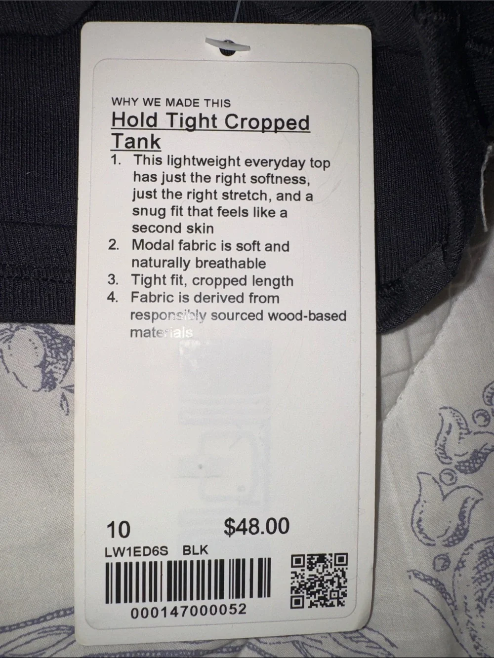 lululemon athletica Hold Tight Black Ribbed Cropped Tank
